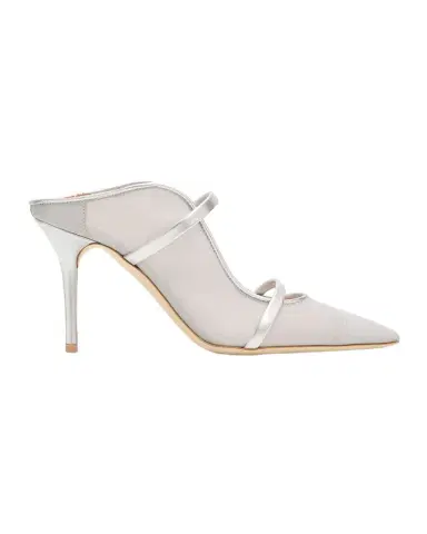Malone Souliers 85mm Maureen Organza Mules with Double Metallic Nappa Leather Straps | Thumbnail 1
