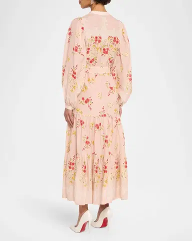 Kobi Halperin Noora Long Sleeve Floral Viscose-Blend Dress | Thumbnail 3