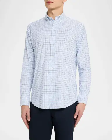 Peter Millar Men's Casey Performance Twill Plaid Sport Shirt | Thumbnail 4 Peter Millar Men's Casey Performance Twill Plaid Sport Shirt | Thumbnail 4