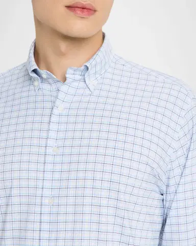 Peter Millar Men's Casey Performance Twill Plaid Sport Shirt | Thumbnail 5 Peter Millar Men's Casey Performance Twill Plaid Sport Shirt | Thumbnail 5
