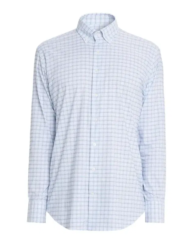 Peter Millar Men 's Casey Performance Twill Plaid Sport Shirt