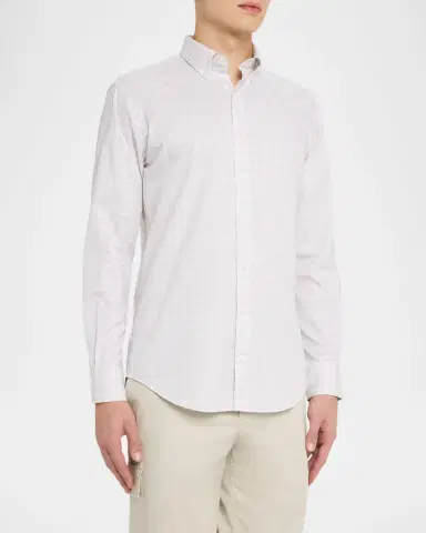 Peter Millar Men's Douglas Crown Lite Cotton-Stretch Plaid Sport Shirt | Thumbnail 4