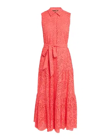 Kobi Halperin Camila Collared Long Eyelet Lace Dress | Thumbnail 1