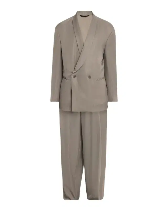 Giorgio Armani Men 's Chevron Cupro Relaxed Shawl-Lapel Suit