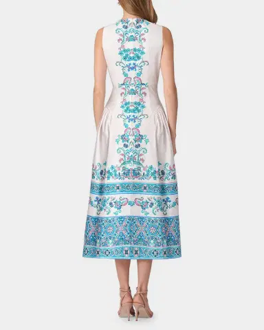 Shoshanna Adele Floral-Print Stretch Cotton Midi Dress | Thumbnail 3