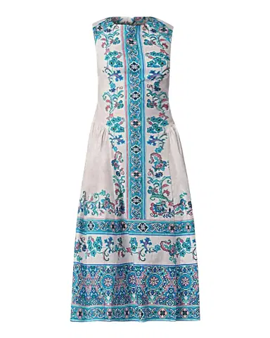 Shoshanna Adele Floral-Print Stretch Cotton Midi Dress | Thumbnail 1
