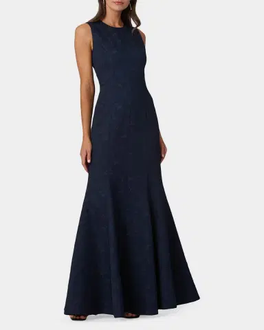 Shoshanna Wilson Floral Jacquard Mermaid Gown | Thumbnail 3 Shoshanna Wilson Floral Jacquard Mermaid Gown | Thumbnail 3