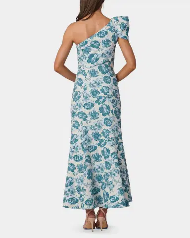 Shoshanna Lolla One-Shoulder Floral Jacquard Maxi Dress | Thumbnail 3 Shoshanna Lolla One-Shoulder Floral Jacquard Maxi Dress | Thumbnail 3
