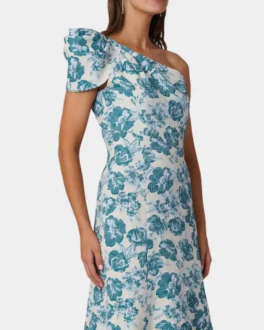 Shoshanna Lolla One-Shoulder Floral Jacquard Maxi Dress | Thumbnail 5 Shoshanna Lolla One-Shoulder Floral Jacquard Maxi Dress | Thumbnail 5