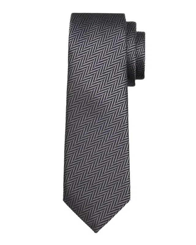 Men 's Woven-Effect Herringbone Silk Jacquard Tie