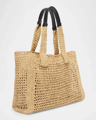 Chloé Summer Banana East-West Raffia Tote Bag | Thumbnail 3