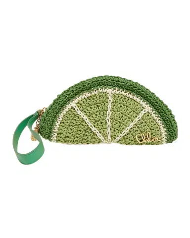 Chloé Tropicus Lime Slice Crochet Pouch Wristlet | Thumbnail 1 Chloé Tropicus Lime Slice Crochet Pouch Wristlet | Thumbnail 1