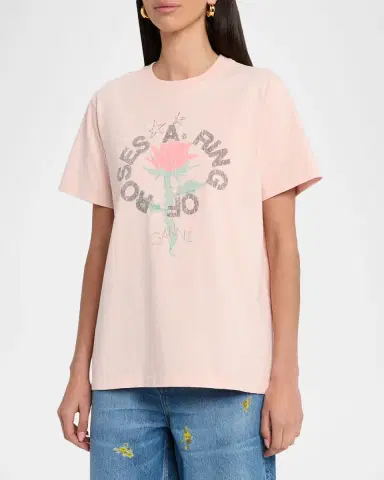 Ganni Crewneck Graphic Tee | Thumbnail 4