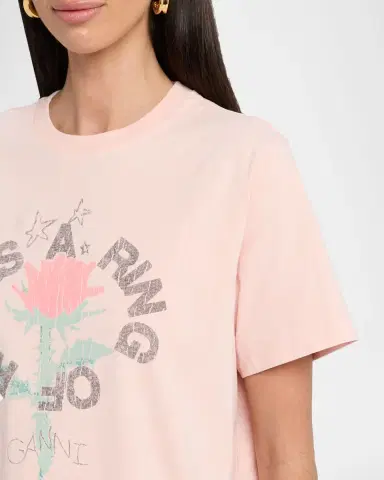 Ganni Crewneck Graphic Tee | Thumbnail 5