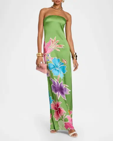 Retrofête Vivi Strapless Floral Dress | Thumbnail 4