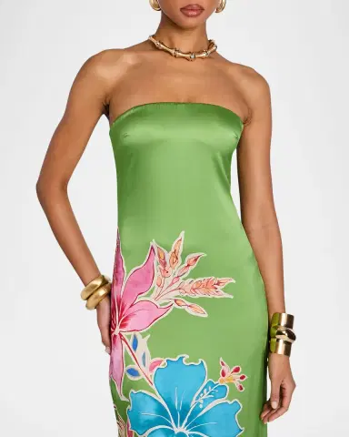 Retrofête Vivi Strapless Floral Dress | Thumbnail 5