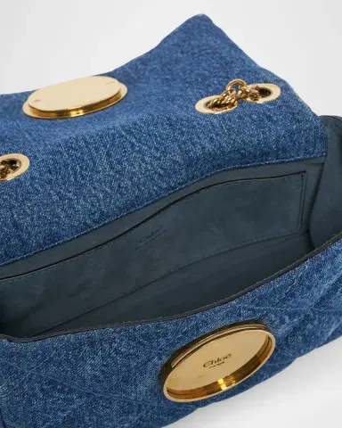 Chloé Heritage Denim Shoulder Bag | Thumbnail 3 Chloé Heritage Denim Shoulder Bag | Thumbnail 3