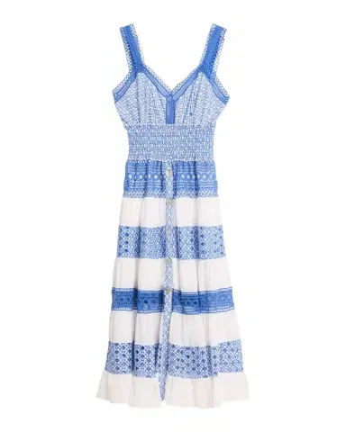Milly Mixed Eyelet-Embroidered Midi Dress | Thumbnail 1 Milly Mixed Eyelet-Embroidered Midi Dress | Thumbnail 1