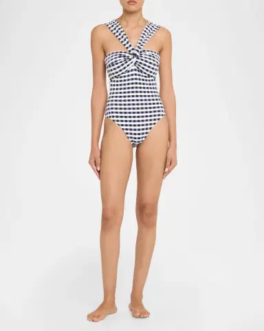 Milly Betsy Cottage Jacquard One-Piece Swimsuit | Thumbnail 2 Milly Betsy Cottage Jacquard One-Piece Swimsuit | Thumbnail 2