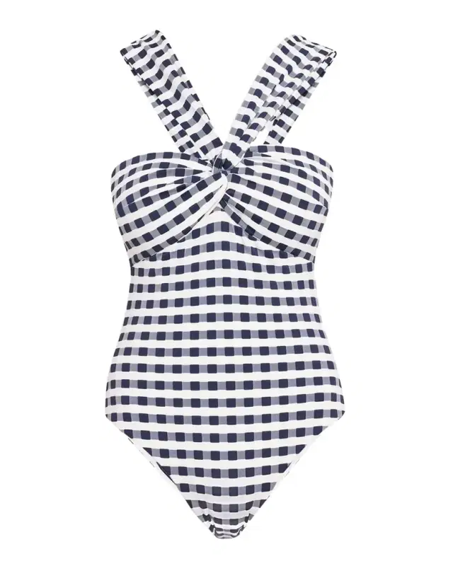 Milly Betsy Cottage Jacquard One-Piece Swimsuit