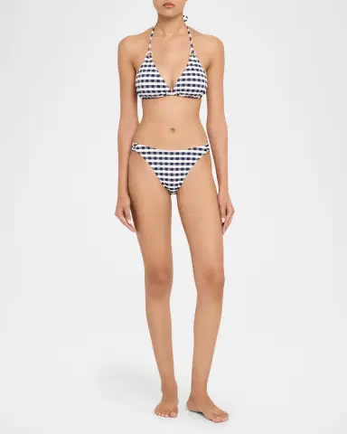 Milly Cottage Jacquard Gingham Bikini Bottoms | Thumbnail 2 Milly Cottage Jacquard Gingham Bikini Bottoms | Thumbnail 2