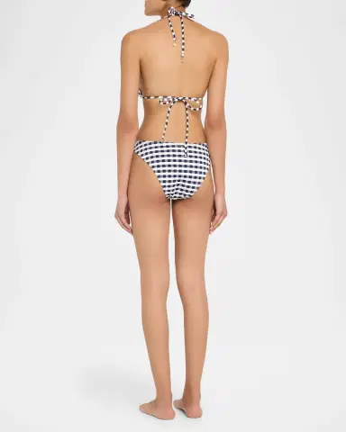 Milly Cottage Jacquard Gingham Bikini Bottoms | Thumbnail 3 Milly Cottage Jacquard Gingham Bikini Bottoms | Thumbnail 3