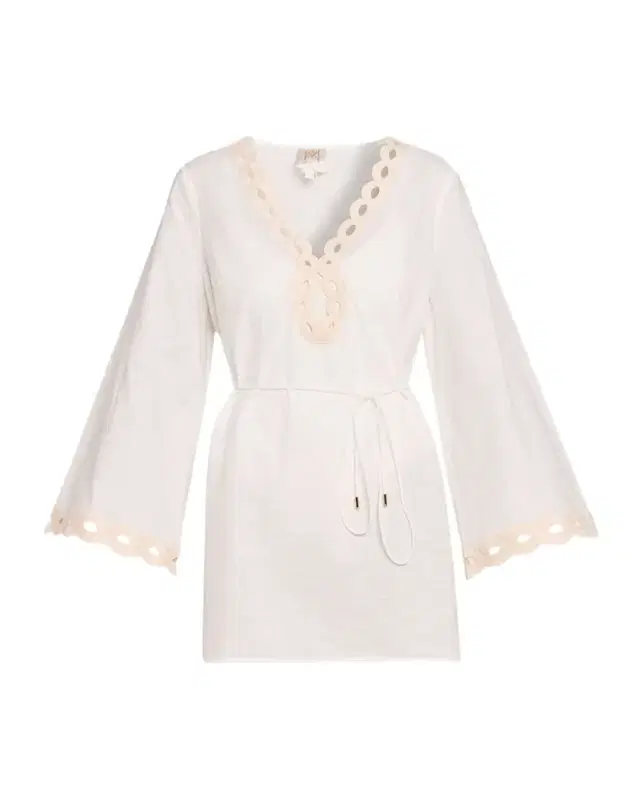 Milly Chain Embroidered Cotton-Linen Mini Dress