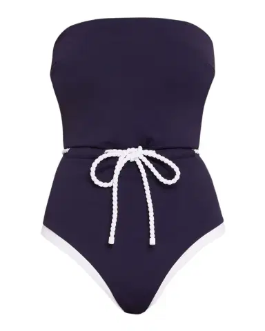 Milly Solid Belted One-Piece Swimsuit | Thumbnail 1 Milly Solid Belted One-Piece Swimsuit | Thumbnail 1