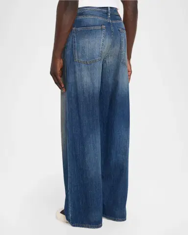 Acne Studios Men's Distressed Denim Wide-Leg Jeans | Thumbnail 3 Acne Studios Men's Distressed Denim Wide-Leg Jeans | Thumbnail 3