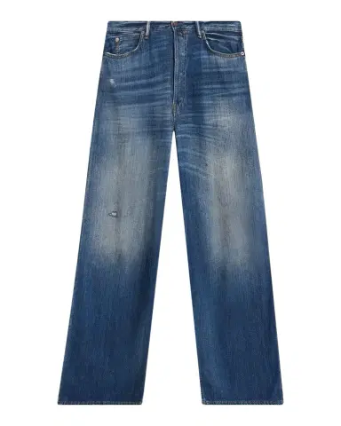 Acne Studios Men's Distressed Denim Wide-Leg Jeans | Thumbnail 1 Acne Studios Men's Distressed Denim Wide-Leg Jeans | Thumbnail 1