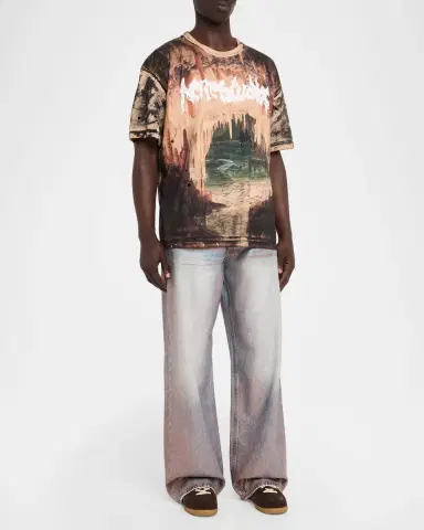 Acne Studios Men's Eresa Cave Distressed T-Shirt | Thumbnail 2 Acne Studios Men's Eresa Cave Distressed T-Shirt | Thumbnail 2