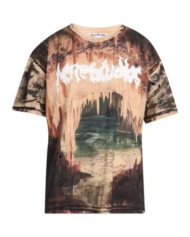 Acne Studios Men's Eresa Cave Distressed T-Shirt | Thumbnail 1 Acne Studios Men's Eresa Cave Distressed T-Shirt | Thumbnail 1