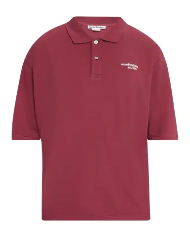 Acne Studios Men's Egnes Cotton Logo Polo Shirt | Thumbnail 1