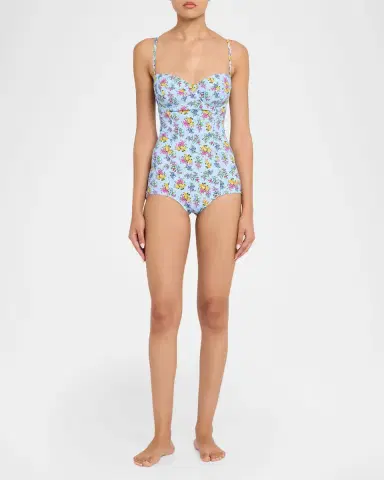 Dolce & Gabbana Floral Balconette One-Piece Swimsuit | Thumbnail 2