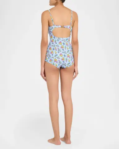 Dolce & Gabbana Floral Balconette One-Piece Swimsuit | Thumbnail 3