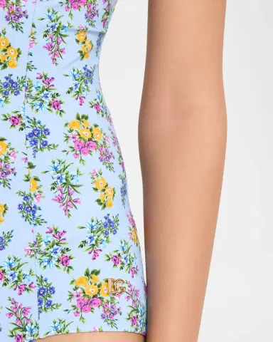 Dolce & Gabbana Floral Balconette One-Piece Swimsuit | Thumbnail 4