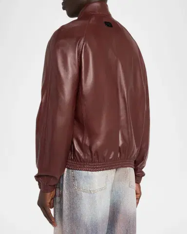 Acne Studios Men's Lokot Leather Blouson Jacket | Thumbnail 3 Acne Studios Men's Lokot Leather Blouson Jacket | Thumbnail 3