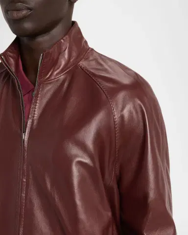Acne Studios Men's Lokot Leather Blouson Jacket | Thumbnail 5 Acne Studios Men's Lokot Leather Blouson Jacket | Thumbnail 5