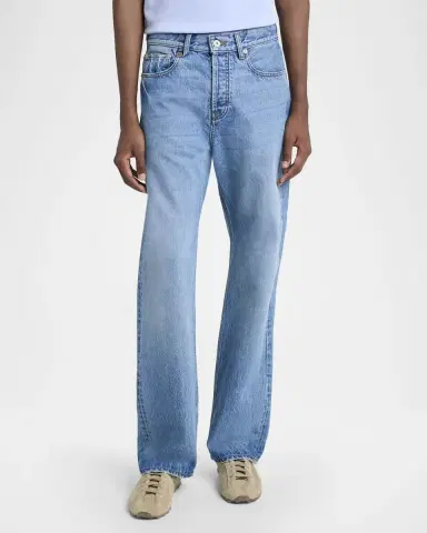 Jacquemus Men's Stonewashed Denim Straight-Leg Jeans | Thumbnail 3 Jacquemus Men's Stonewashed Denim Straight-Leg Jeans | Thumbnail 3