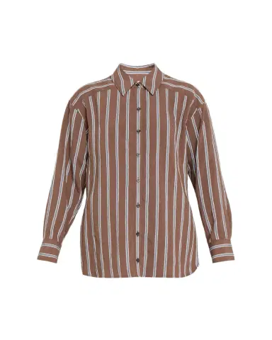 Veronica Beard Lloyd Stripe Button-Front Shirt | Thumbnail 1