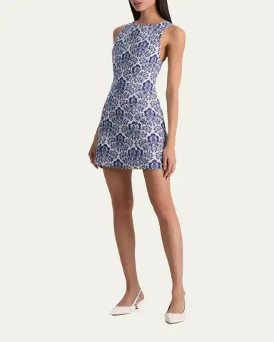 Alice + Olivia Eva Structured Mini Dress | Thumbnail 4 Alice + Olivia Eva Structured Mini Dress | Thumbnail 4