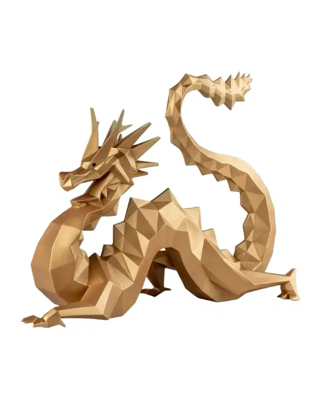 Lladro Limited Edition Origami Dragon Sculpture