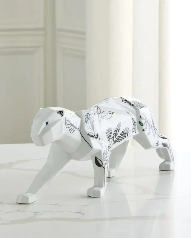 Lladro Origami Jungle Panther Sculpture