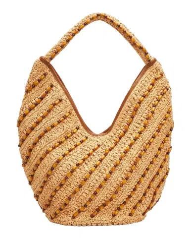 BTB Los Angeles Paisley Beaded Raffia Hobo Bag | Thumbnail 1 BTB Los Angeles Paisley Beaded Raffia Hobo Bag | Thumbnail 1
