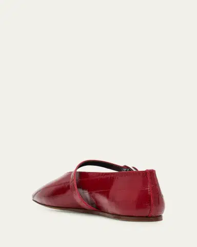 Le Monde Béryl Stella Eel-Embossed Leather Mary Jane Ballerina Flats | Thumbnail 5