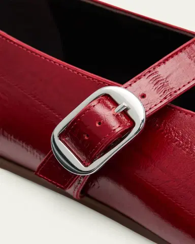 Le Monde Béryl Stella Eel-Embossed Leather Mary Jane Ballerina Flats | Thumbnail 6