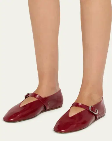 Le Monde Béryl Stella Eel-Embossed Leather Mary Jane Ballerina Flats | Thumbnail 7