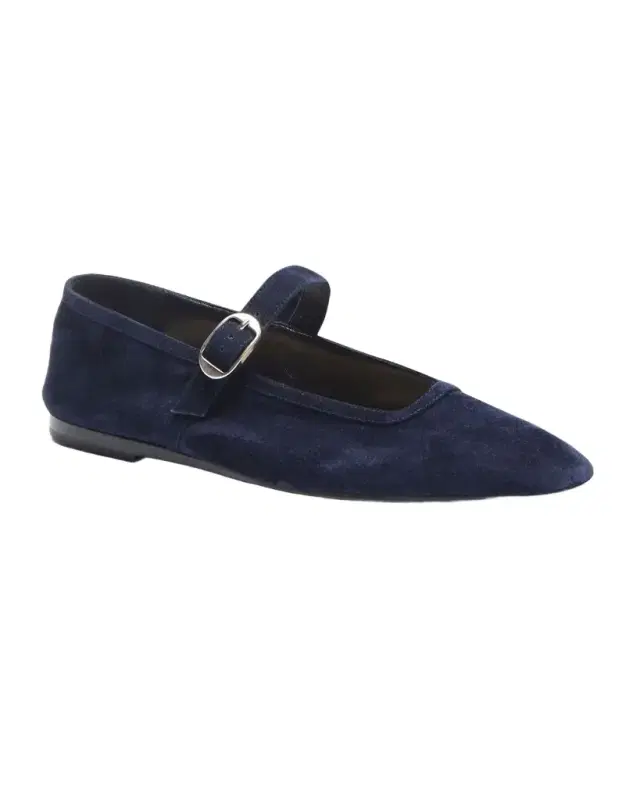 Suede Mary Jane Ballerina Flats