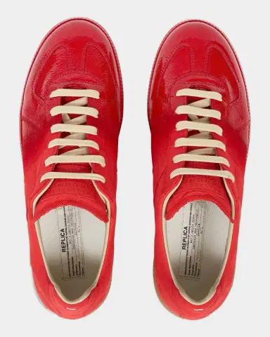 Maison Margiela Men's Replica Sprayed Leather Low-Top Sneakers | Thumbnail 3