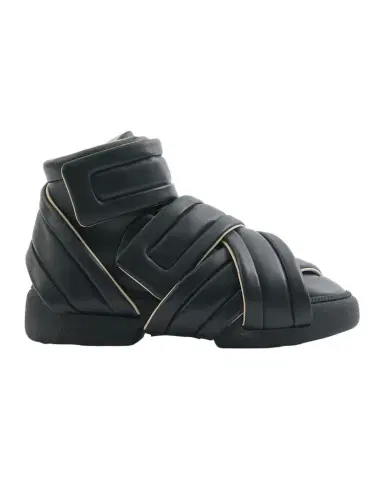 Maison Margiela Men's Future Show Leather Grip-Strap High-Top Sneakers | Thumbnail 1 Maison Margiela Men's Future Show Leather Grip-Strap High-Top Sneakers | Thumbnail 1